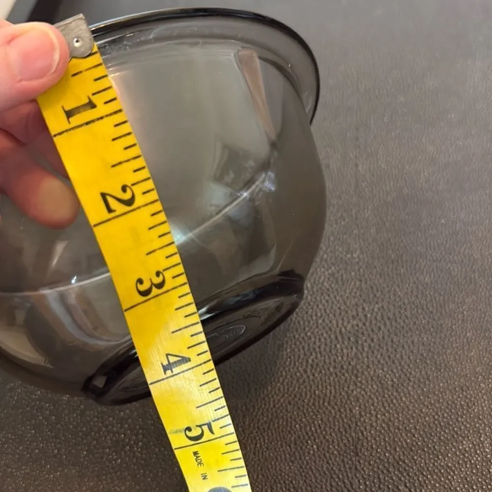 Pyrex Vintage Smoke Bronze Glass Bowl 322 1 liter